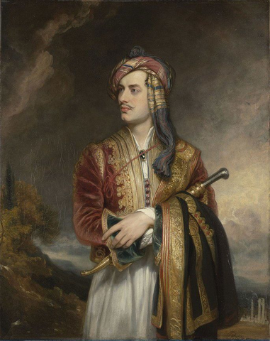 Retrato de Lord Byron en traje albanés, pintado por Thomas Phillips en 1813