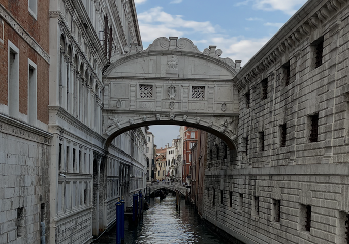 Foto personal del Puente de los Suspiros en Venecia